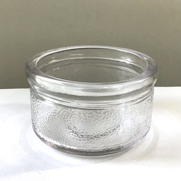 Vintage Clear Glass Bowl Heavy Thick Textured Dish 4.75” Diameter - Picture 3 of 8